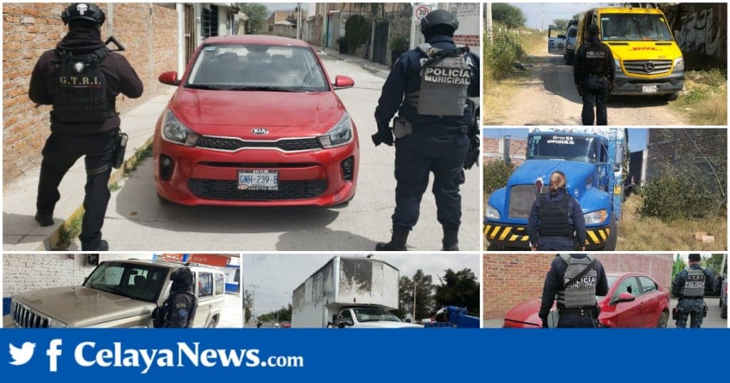 Policía de Celaya recupera vehículos robados en distintos puntos