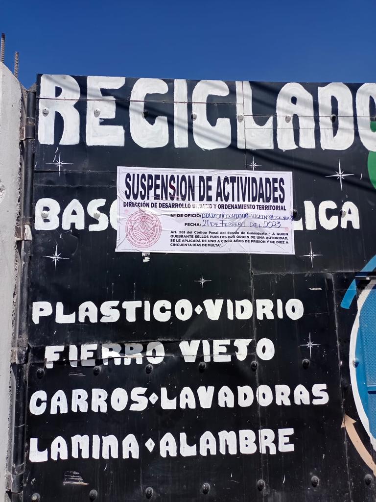 Clausuran recicladora y recuperan objetos robados en San Miguel